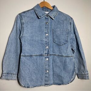 Zara Light Blue Denim Shirt jacket